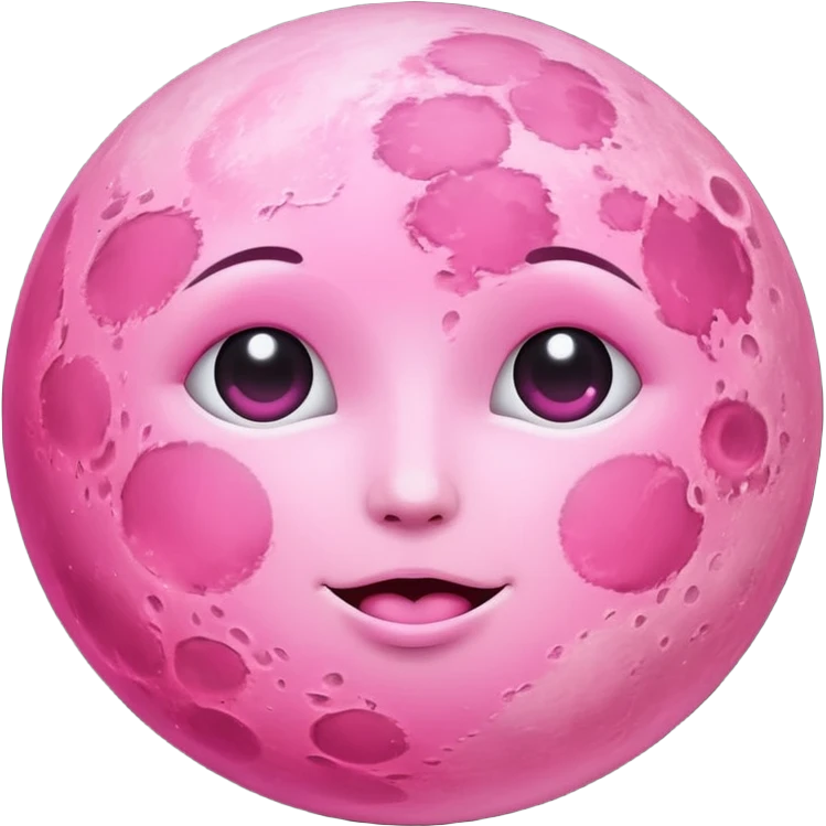 Pink moon emoji