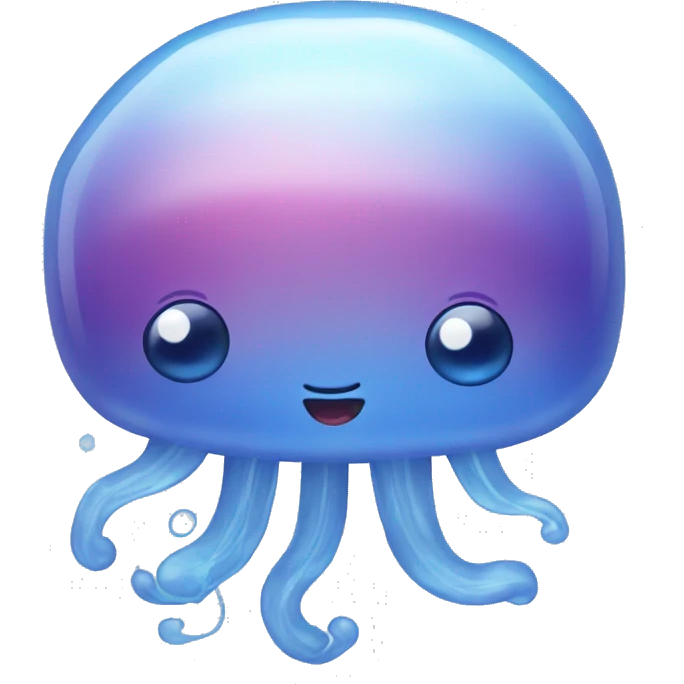 kawaii blue jellyfish emoji