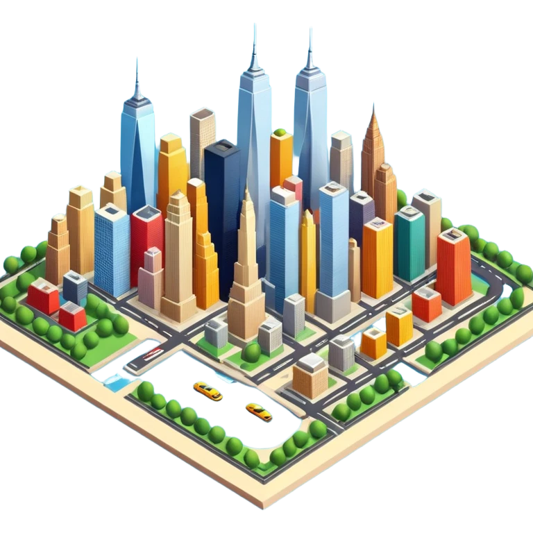 3d citymap of new york emoji