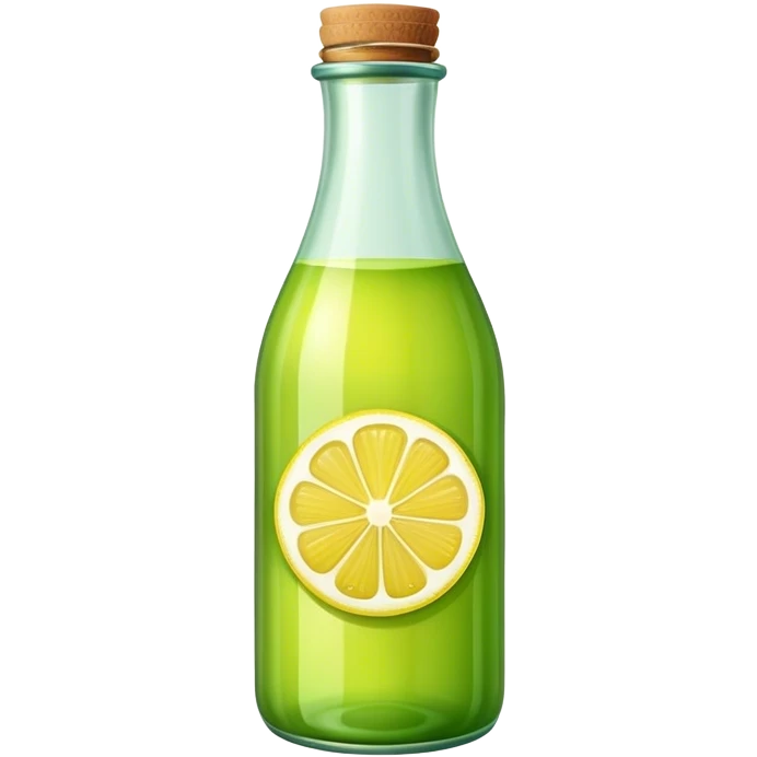 Green lemon juice bottle emoji