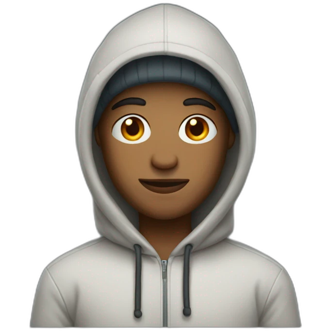 Long tall Dutch guy with short hair with hoodie and cap emoji