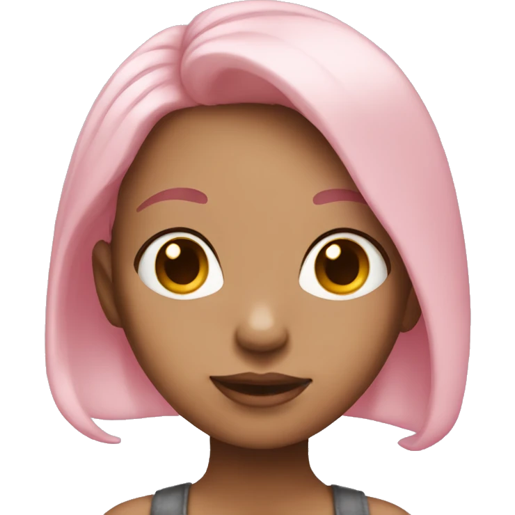 girl with pastel pink hair emoji