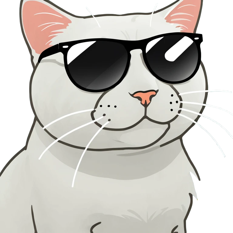 Cat with sunglasses emoji