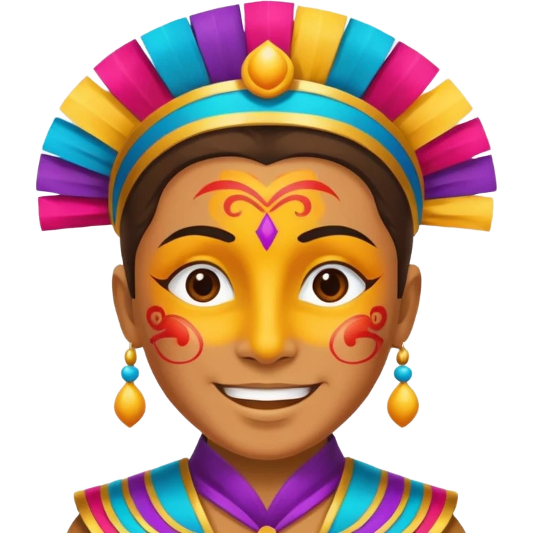 Uma pessoa zen  de carnaval fantasiado emoji