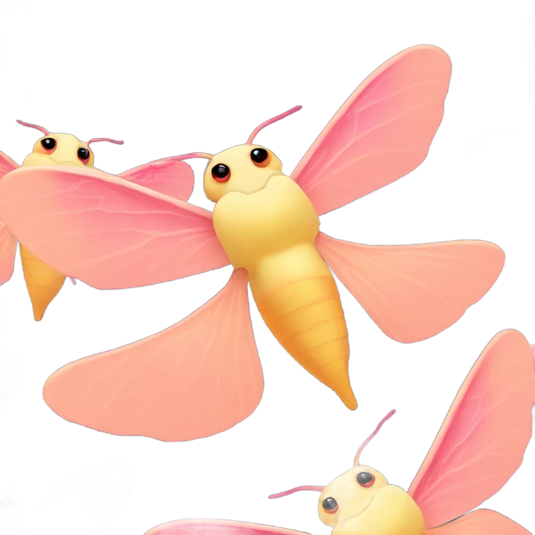 Simple Rosy maple moth emoji