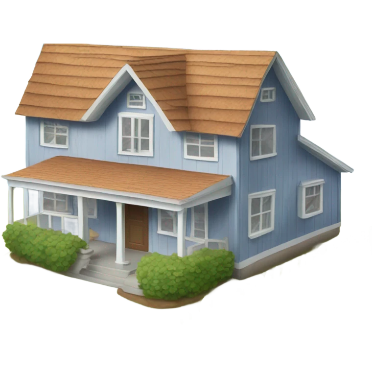 Farmhouse with a white picket fence emoji