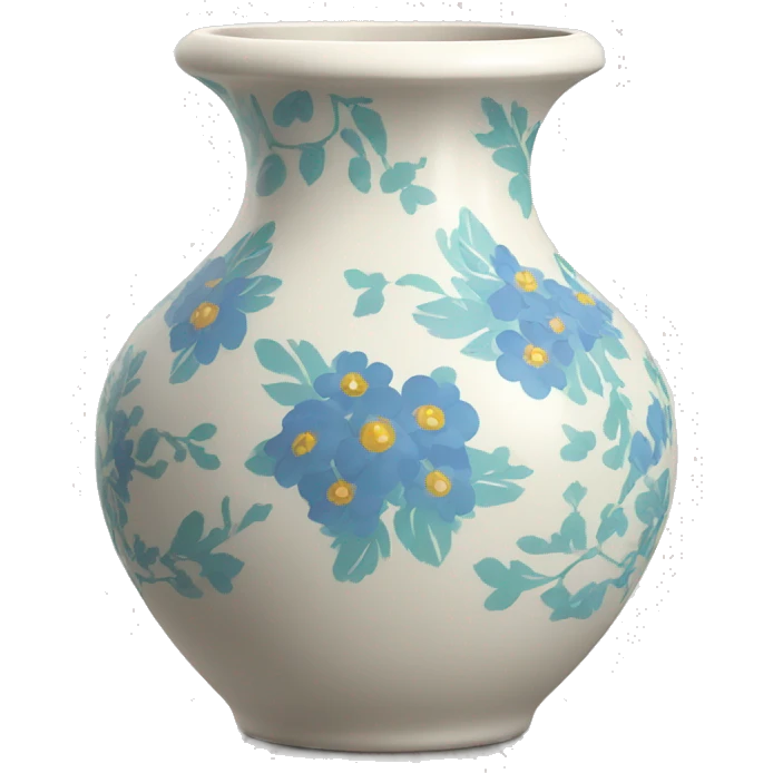 Pretty vase with floral pattern emoji
