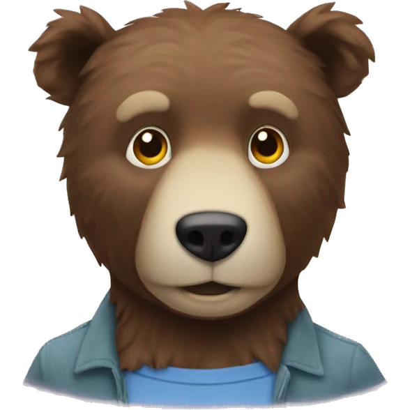 Un oso asustado  emoji
