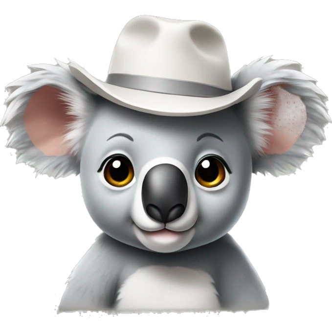 a koala with a hat emoji