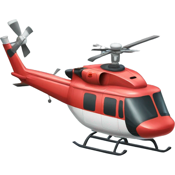 Helicopter running in runway  emoji