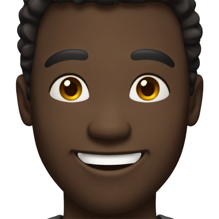 smiling dark-skinned male portrait emoji