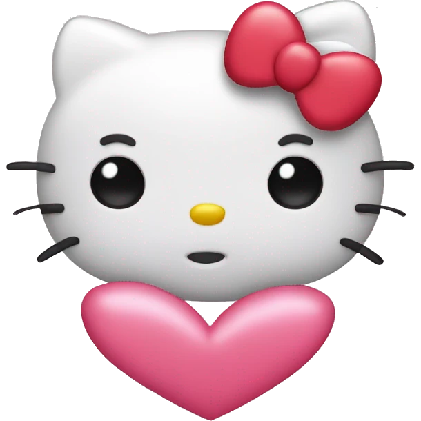 hello kitty heart emoji