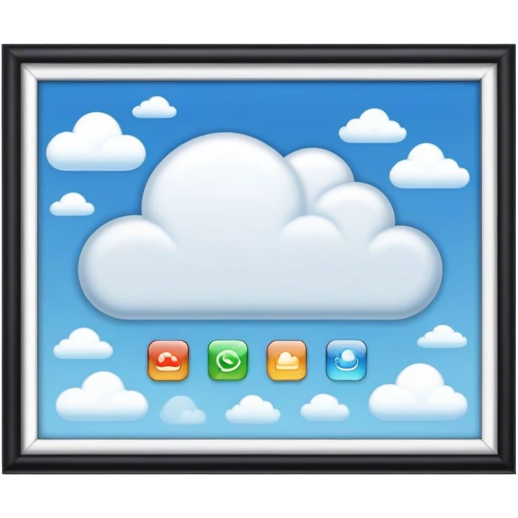 modern cloud business system emoji