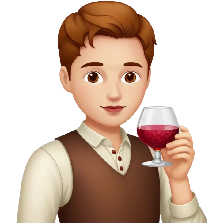 Raspberry drinking cognac emoji