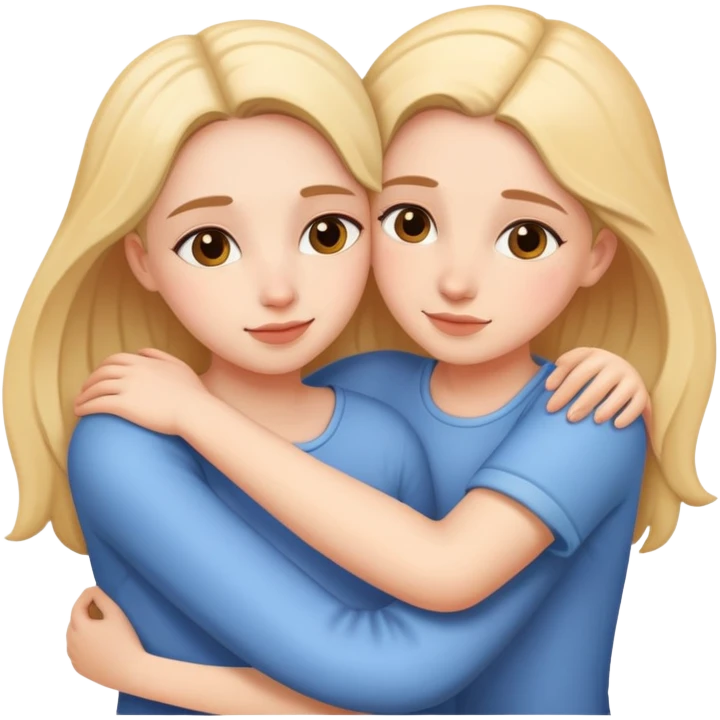 Abrazos de hermanas emoji