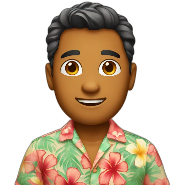 they wearing hawaiian shirt emoji