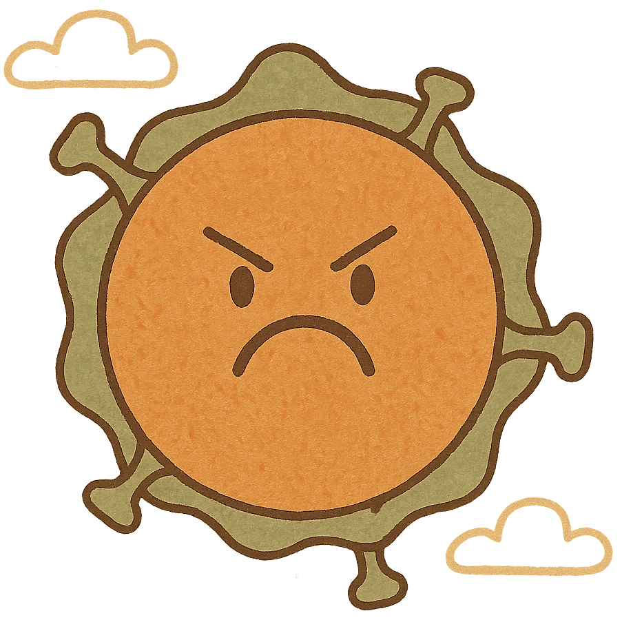 Angry armored cells emoji