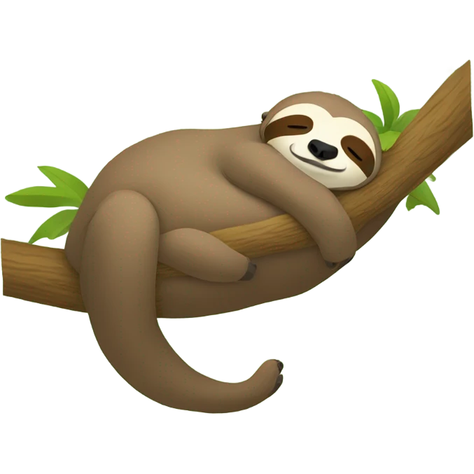 Sloth sleeping with z’s above it emoji