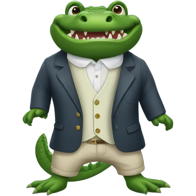 Alligator wearing pants emoji