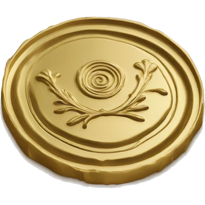 gold wax stamp emoji