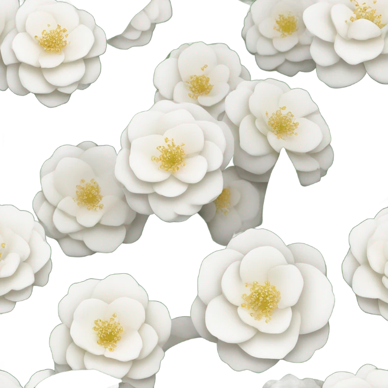 white camelias emoji