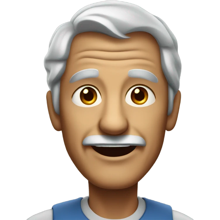 old man smiling indoors portrait emoji