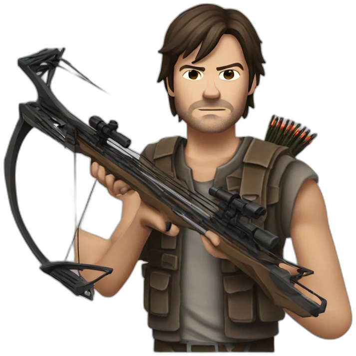Daryl Dixon with crossbow emoji