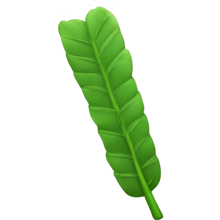 Green stick with green leaf in it emoji