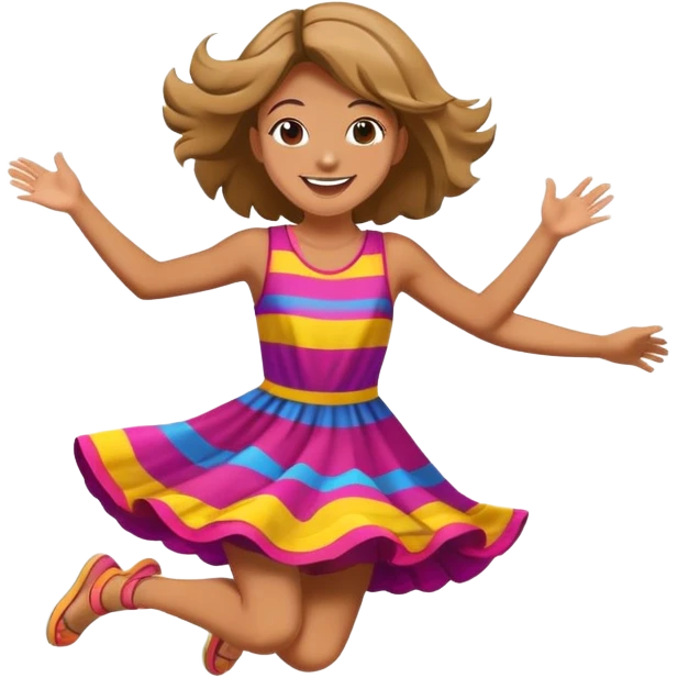 Salsa girl jumping emoji