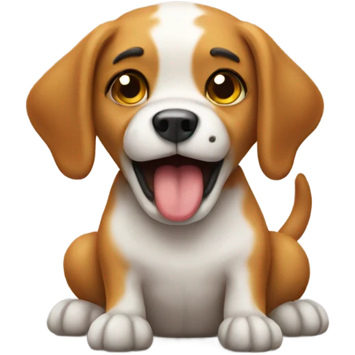 Farting dog emoji