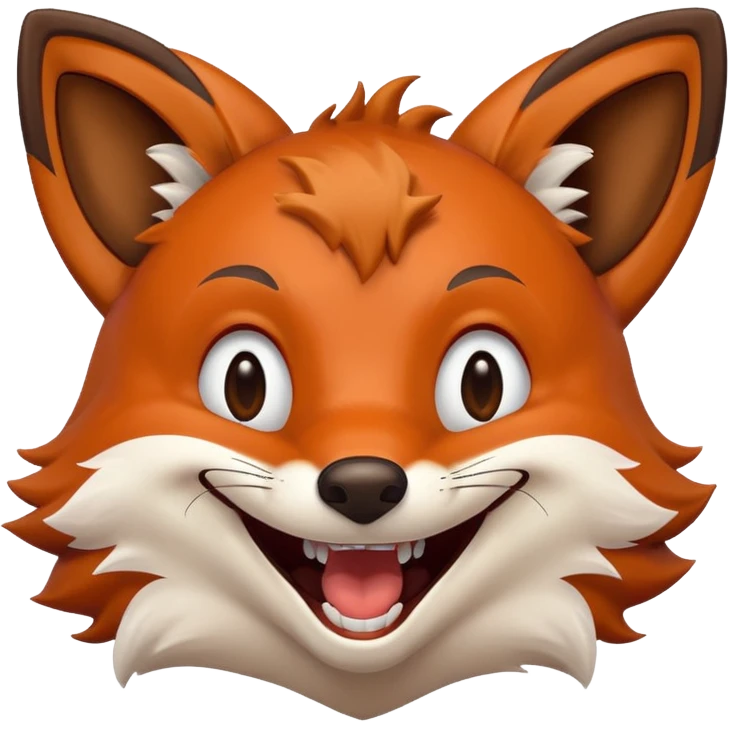 Fox laughs ￼ emoji