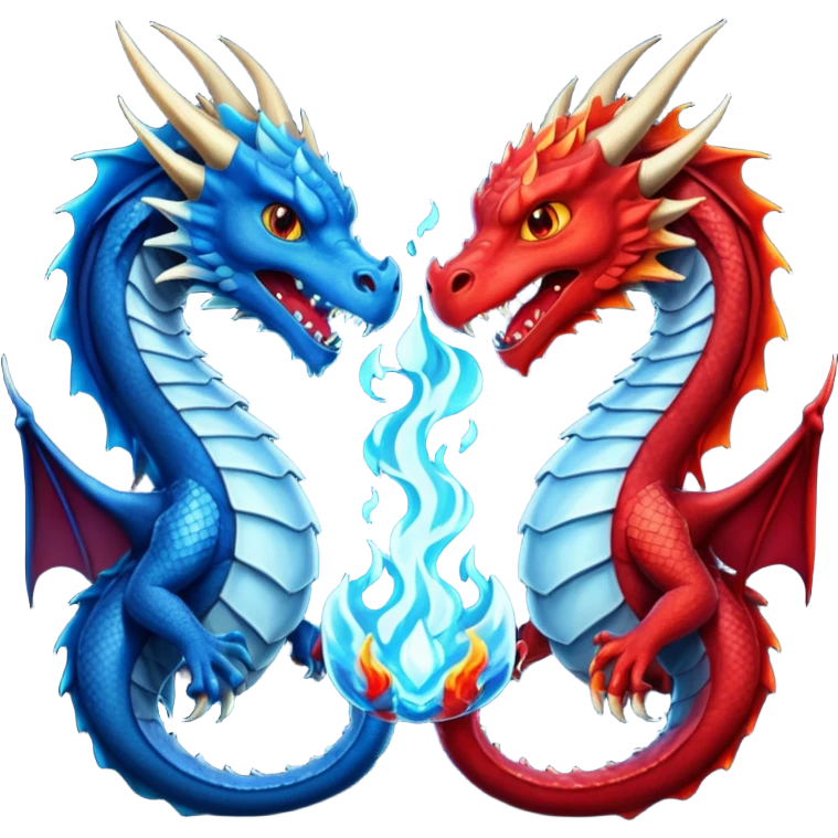 Twin dragon duel emoji