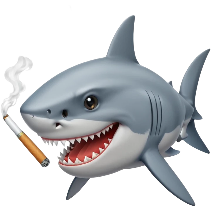 shark smoking emoji