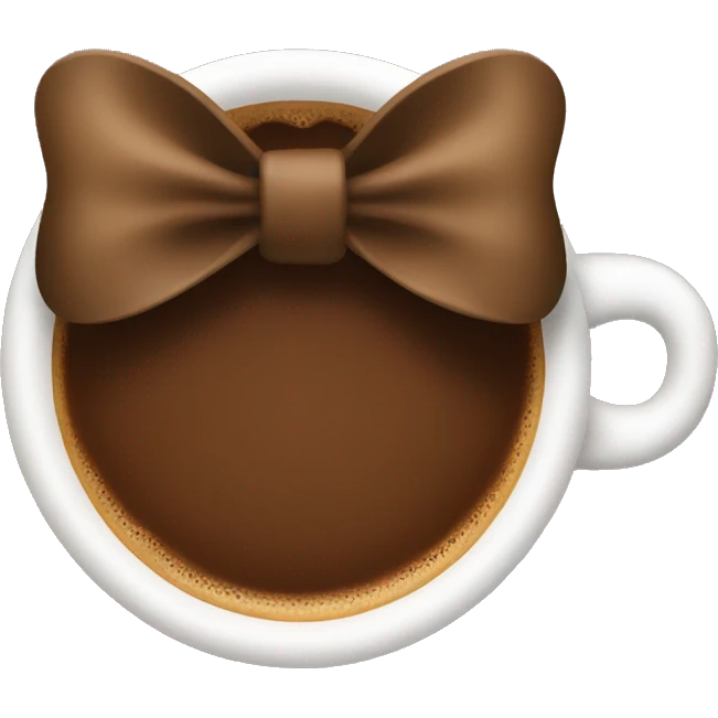 Coffee with brown bow  emoji