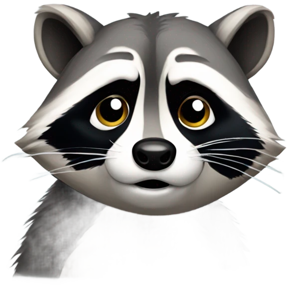 raccoon is sad and is crying emoji