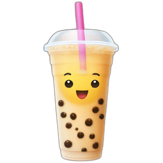 Tennis bubble tea emoji