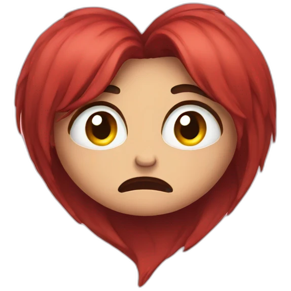 Heart cry emoji