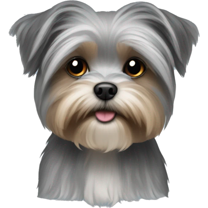 Grey shorkie emoji