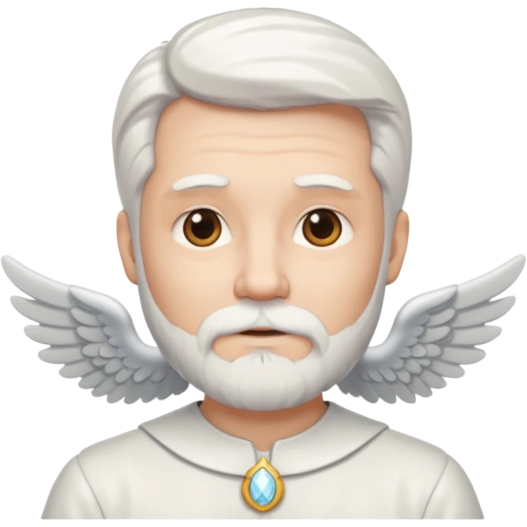 angel white hair and white beard emoji
