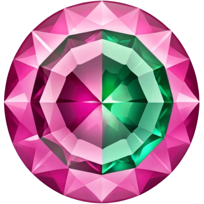 half green half pink gem emoji