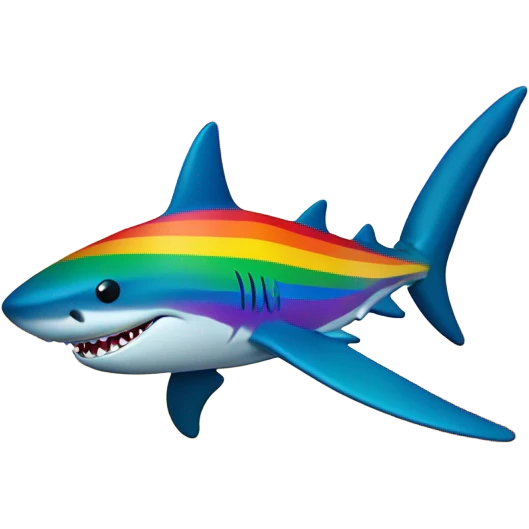 Pride shark emoji