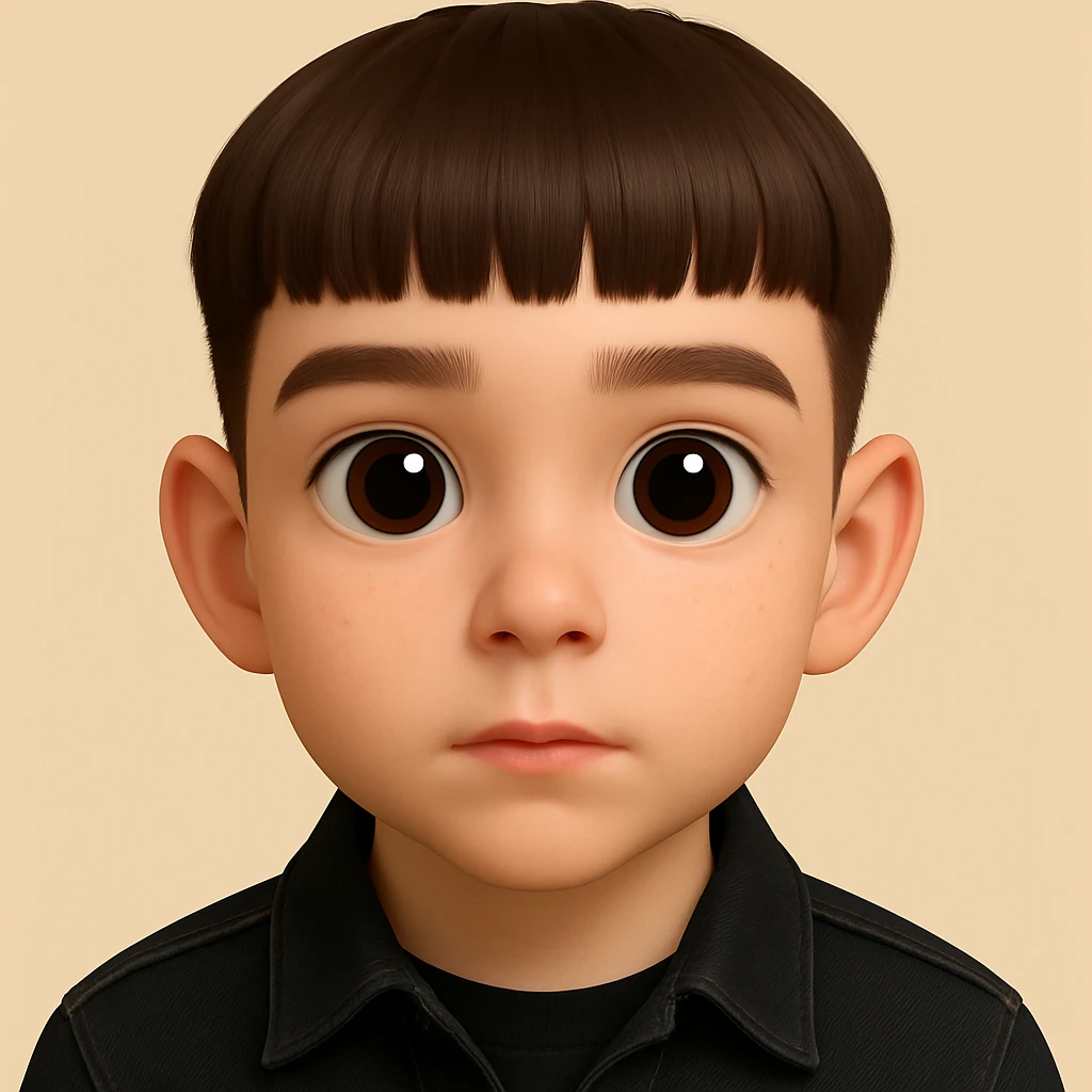 сделать глаза чуть-чуть больше, сохранить 3d-emoji стиль emoji