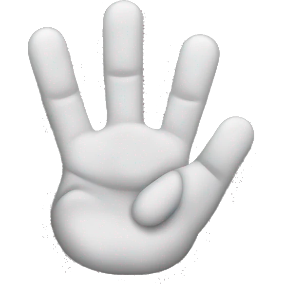 three fingers emoji