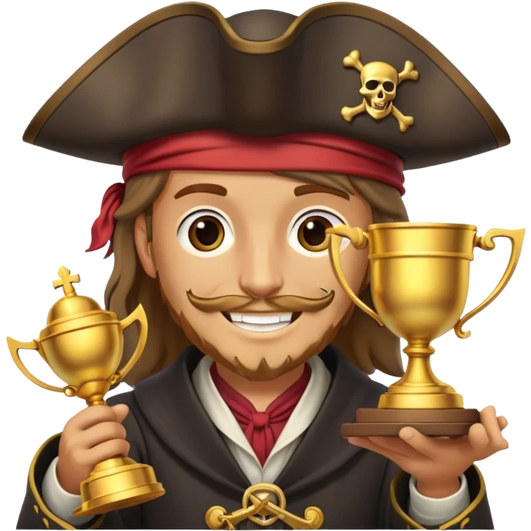 pirate wizard winning a trophy emoji