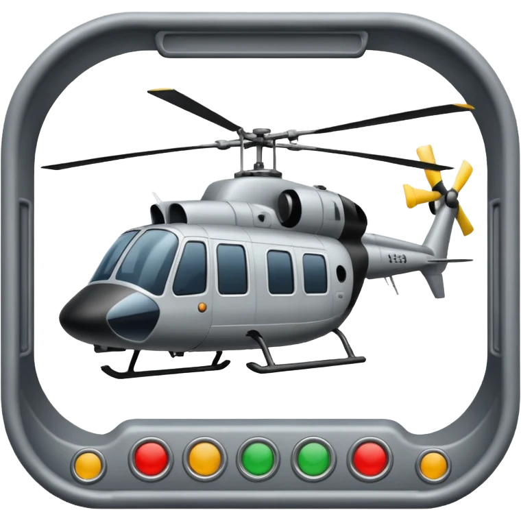 just the central flight panel of a cargo helicopter with a white backround emoji