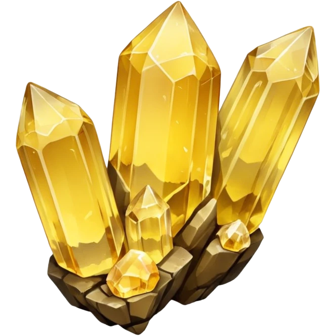 raw quartz crystal yellow emoji