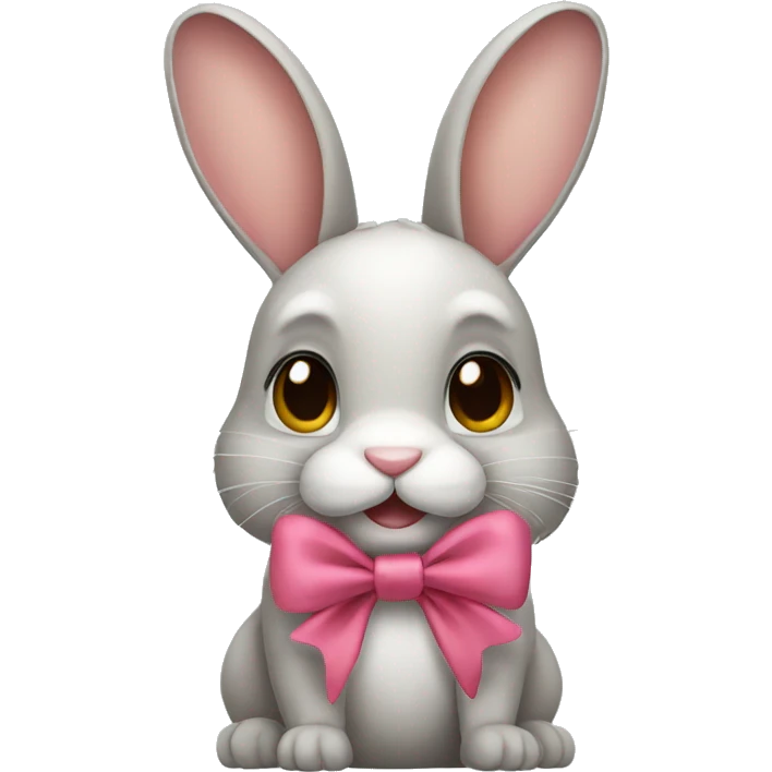 Bunny with bow emoji
