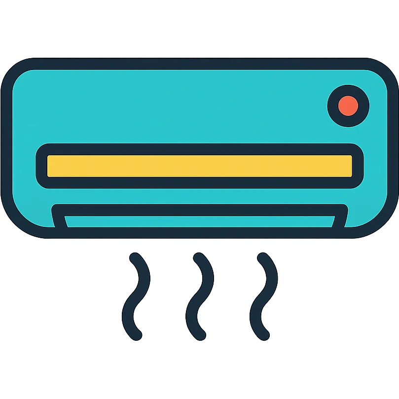 air conditioner icon with color outline emoji
