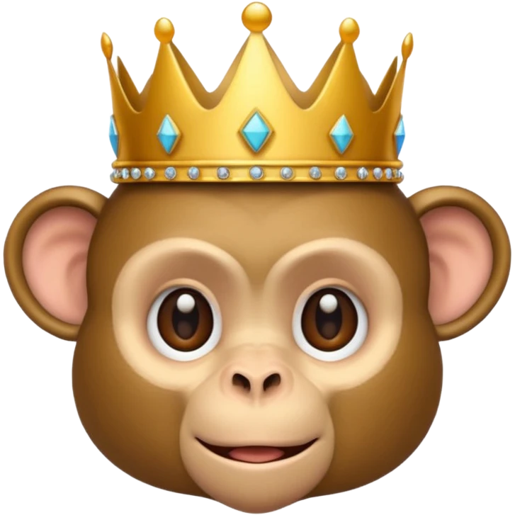 monkey with crown emoji