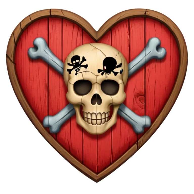 pirate themed heart emoji